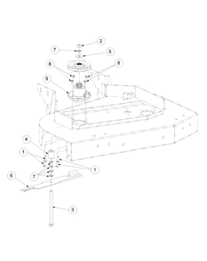 Spindle Assembly 32-Inch Diagram and Parts List for G1332 55AI5GMQ050-WAM Cub Cadet Lawn Mower